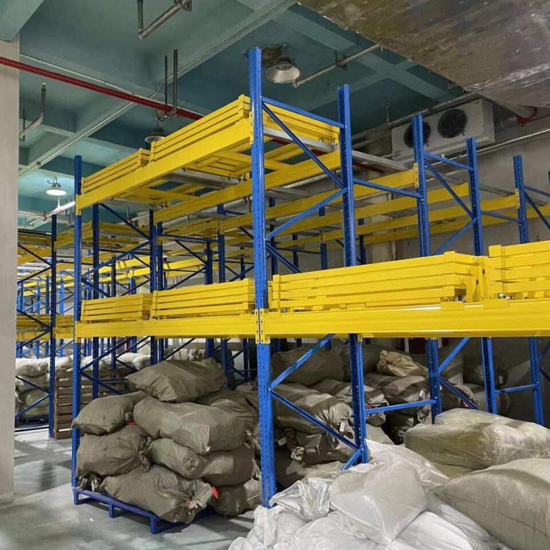 Slide System Warehouse Equipment Steel Shelving Industrial Metal Storage Shelves Push-Back Push Pallet Racking For Sale
