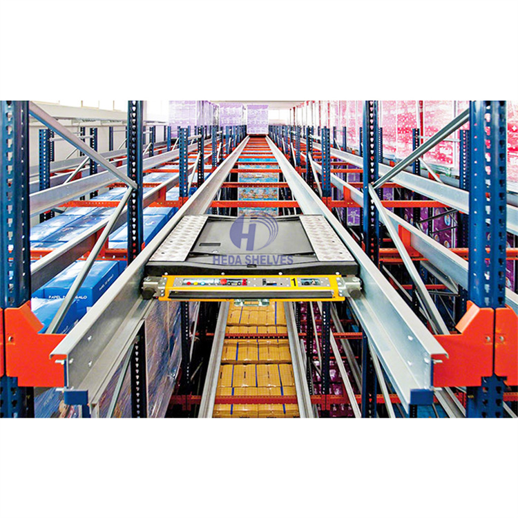 High-Density Ratio Shuttle Racks System Asrs 4 Way Shuttle Racking Radio Shuttle Pallet Rack