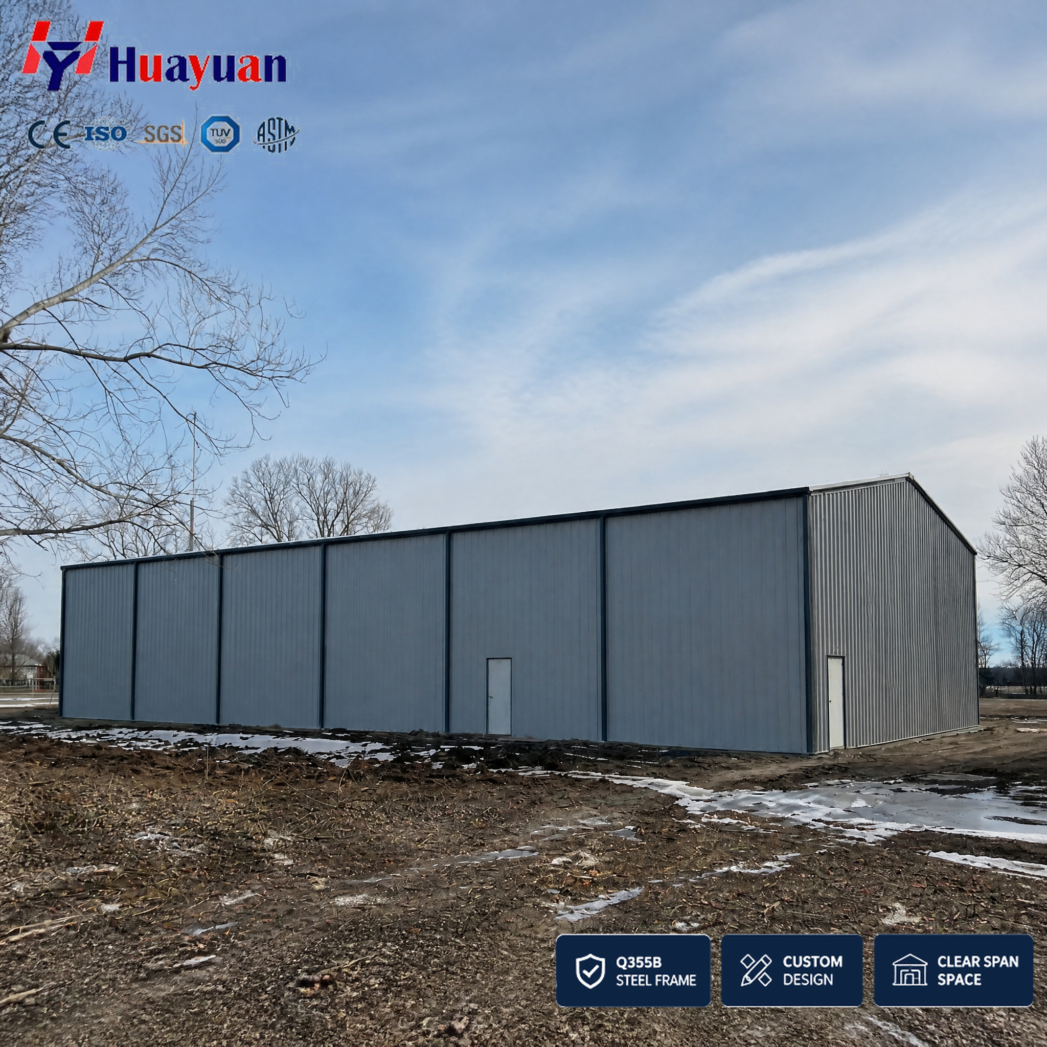 Steel Metal Building Warehouse Retail Distribution Storage Center Loading Bay Heavy Duty Structure