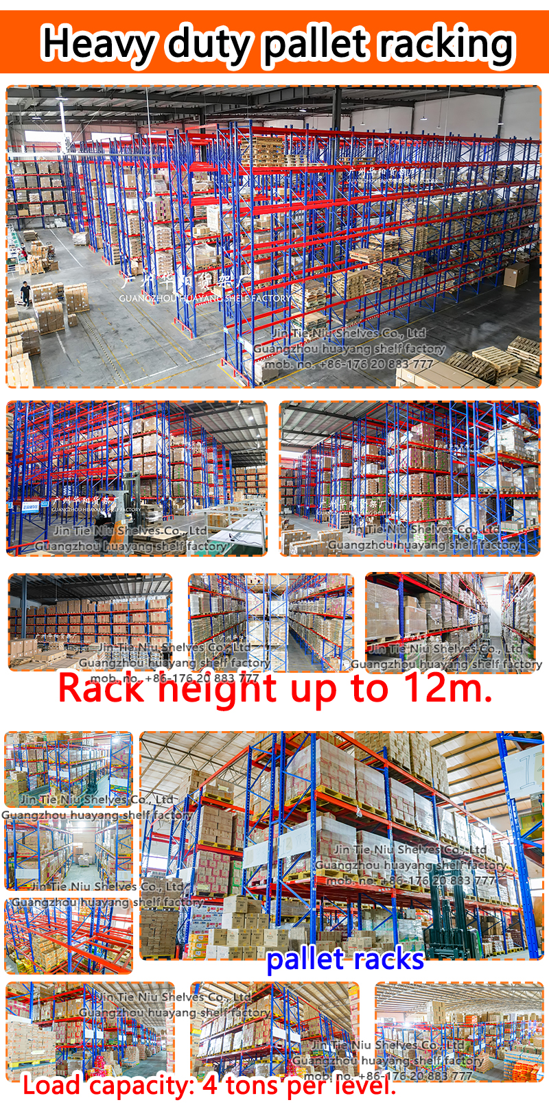 Certificate Light Duty Cargo Tile Rack Light Duty Racking Racking Storage 1000KG 2000KG 3000KG Pounds Tons