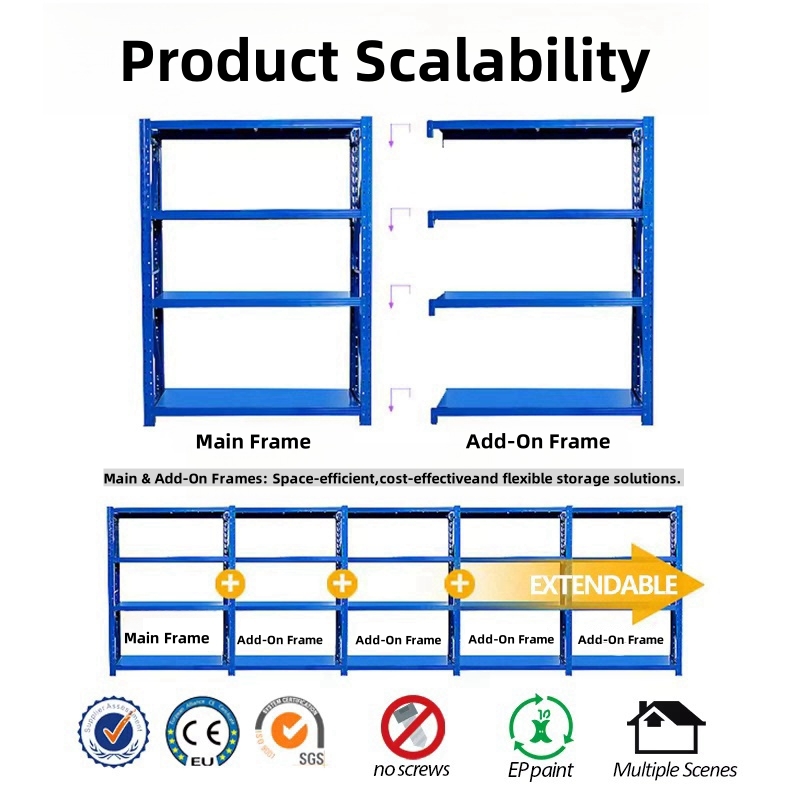 Industrial Heavy Duty Storage Shelves System Stacking Units Metal Rack Warehouse Steel Pallet Racking