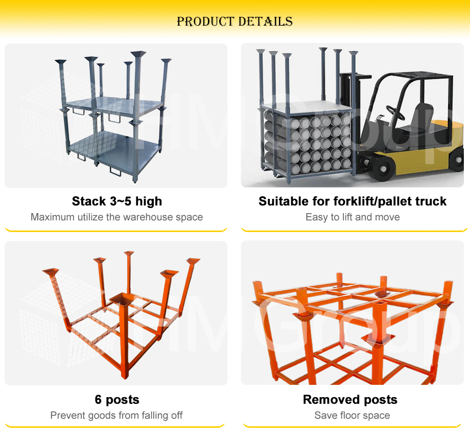 Customization Powder Coated Heavy Duty Steel Metal Stackable Demountable Textile Storage Rack For Fabric Rolls Warehouse