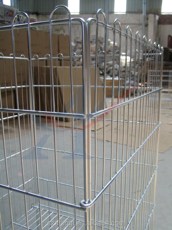 Light Duty Galvanized Steel Wire Shelving Collapsible Small Wire Rack with 50kg Load Capacity