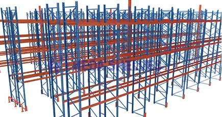 3D spatial rendering of warehouse racking
