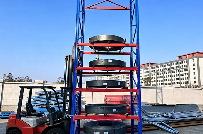 Static load deflection test of pallet racking beam