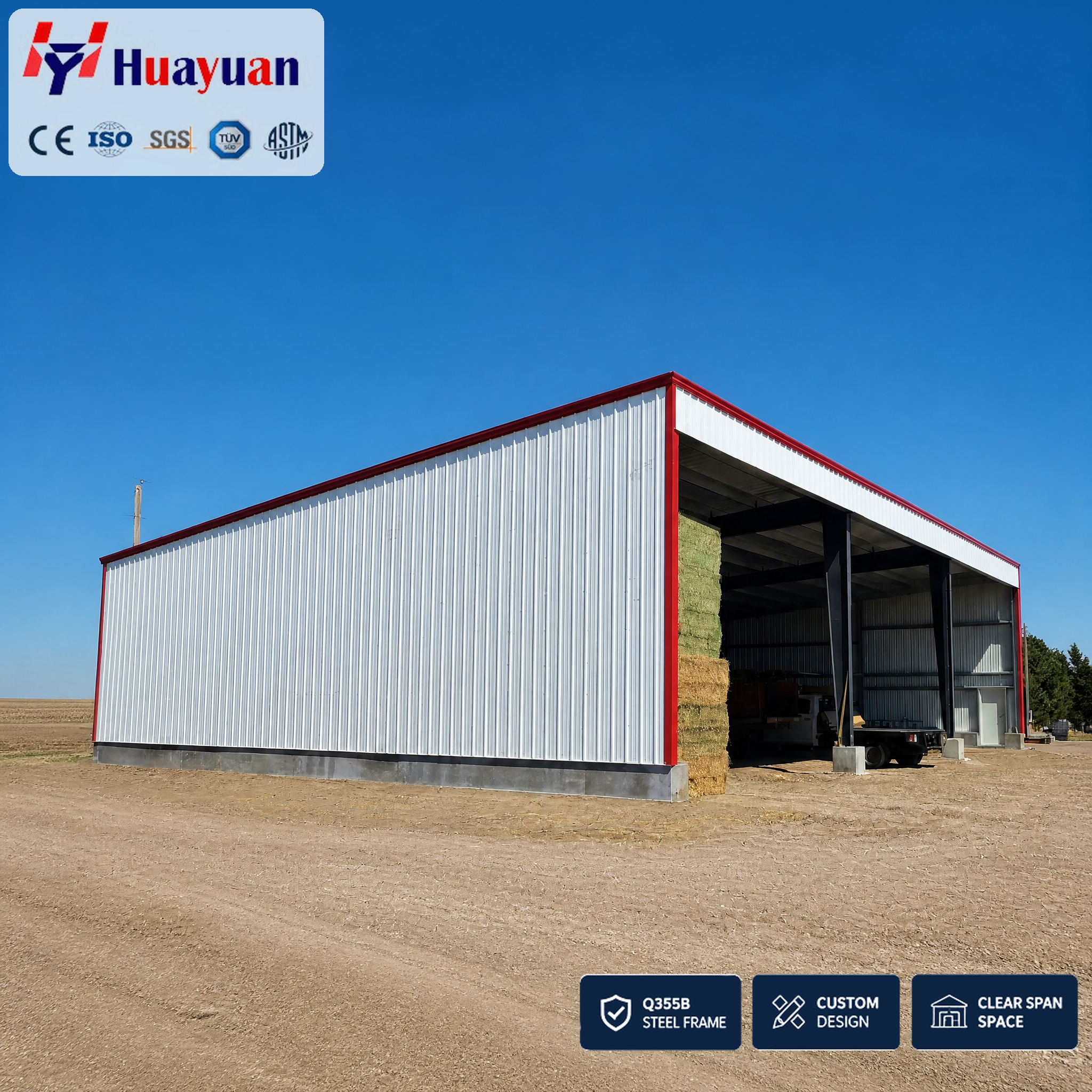Steel Structure Warehouse Building Prefabricated Space Frame Industrial Workshop Storage Center Large Span CE ISO AISC